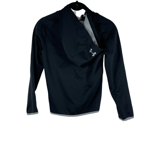 Under Armour Boy's Black Gray Zip Up Jacket S - Picture 2 of 6